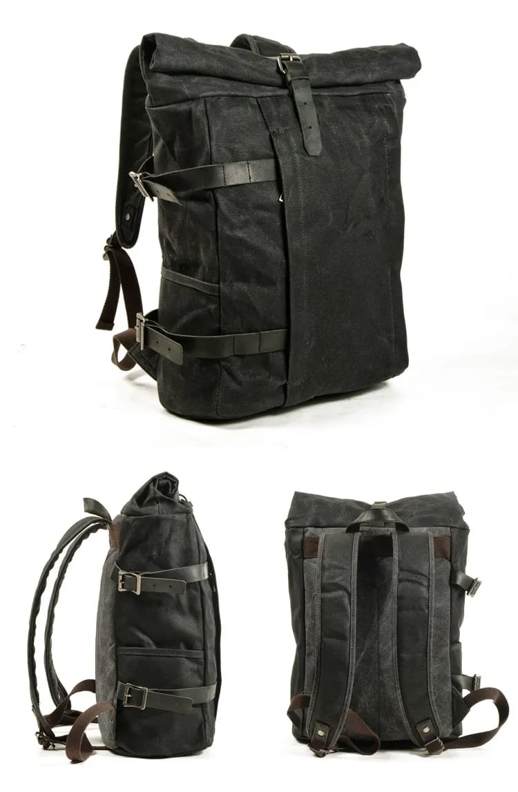 17-Inch Unisex Canvas Anti-Theft Artisan Retro Fashion Travel Backpack