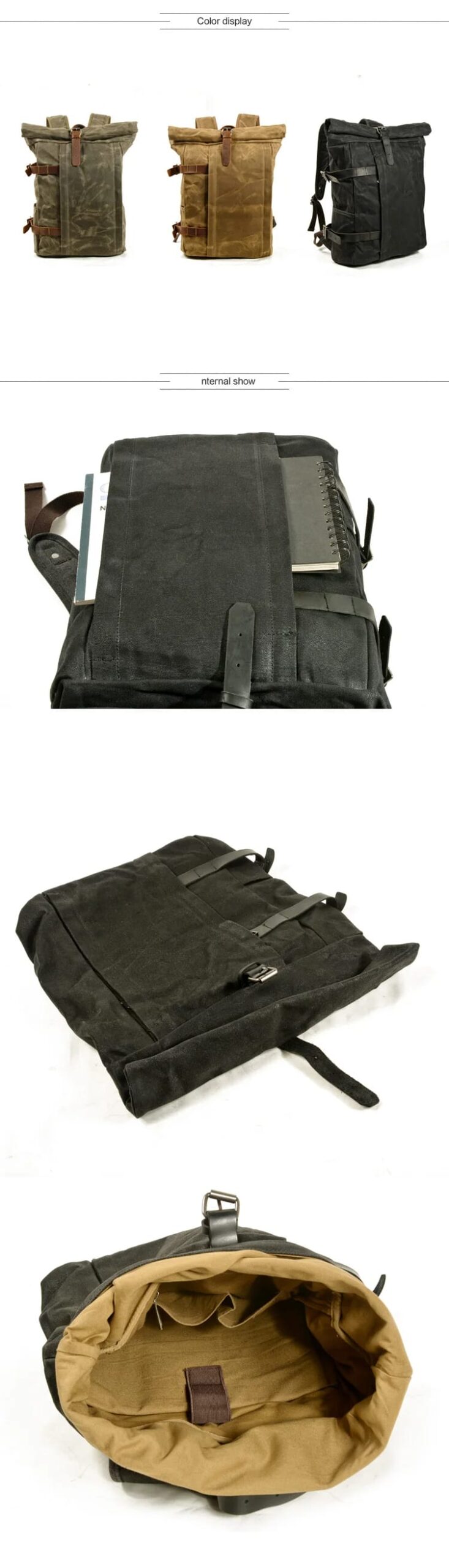 17-Inch Unisex Canvas Anti-Theft Artisan Retro Fashion Travel Backpack