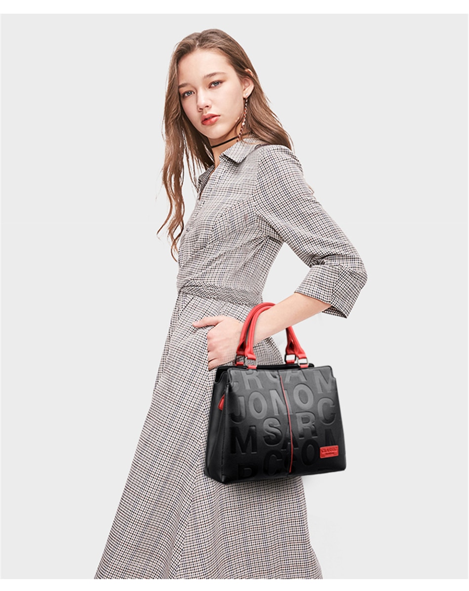 Women Shoulder Bag Luxury Fashion Leather 13 inch