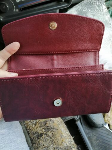 High Quality Leather Female Hasp Clutch Vintage Wallet photo review