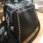 Fashion Women's Genuine Leather Personality Rivet Design Backpack photo review
