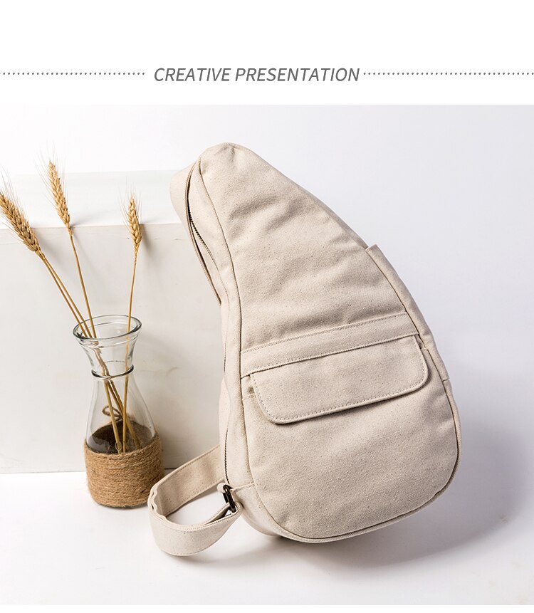 Japanese Buddhist mood Aesthetic Canvas chest messenger bag for girls