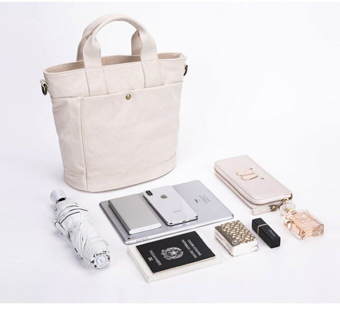 Yoga Mood Aesthetic Japanese effortless Canvas literary large commute messenger tote handbag for girls