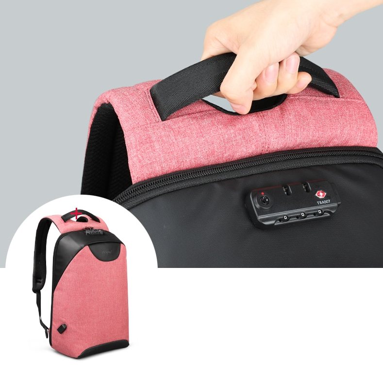 18 Inch Women Backpack For 15.6 Laptop Anti-Theft Lock Usb