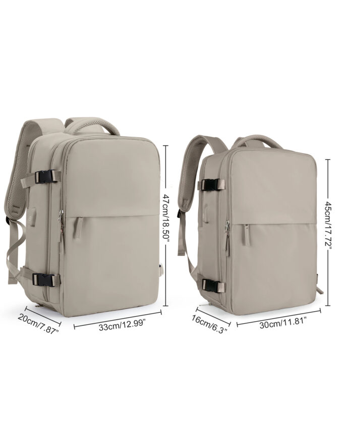 Expandable Travel Backpack (Fits 16&Quot; Laptop) With Optional Shoe Compartment