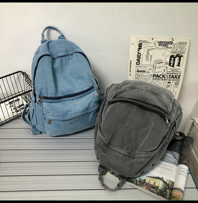 14.9 Inch Canvas Korean Kawaii Fashion School Backpacks