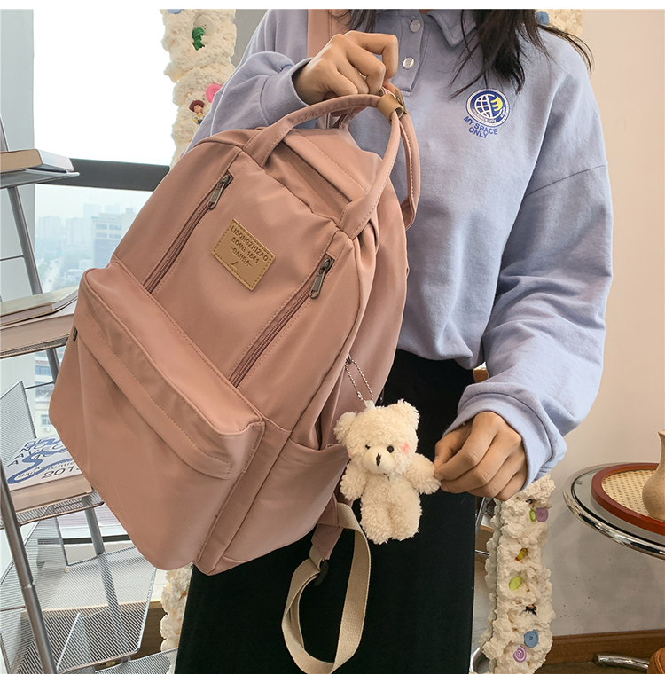 16.5 Inch High Quality Nylon School Backpacks For Teenager Girls