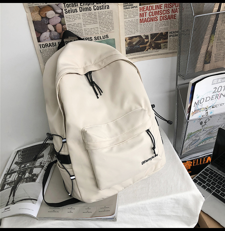 16.9/15.7 Inch Nylon Solid Color Unisex Rucksack School Bag Backpacks