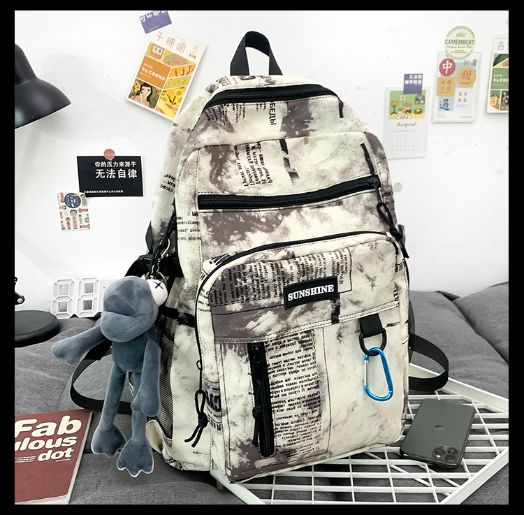 17.7 Inch Waterproof Nylon Printed Fashion School Backpacks For Laptop
