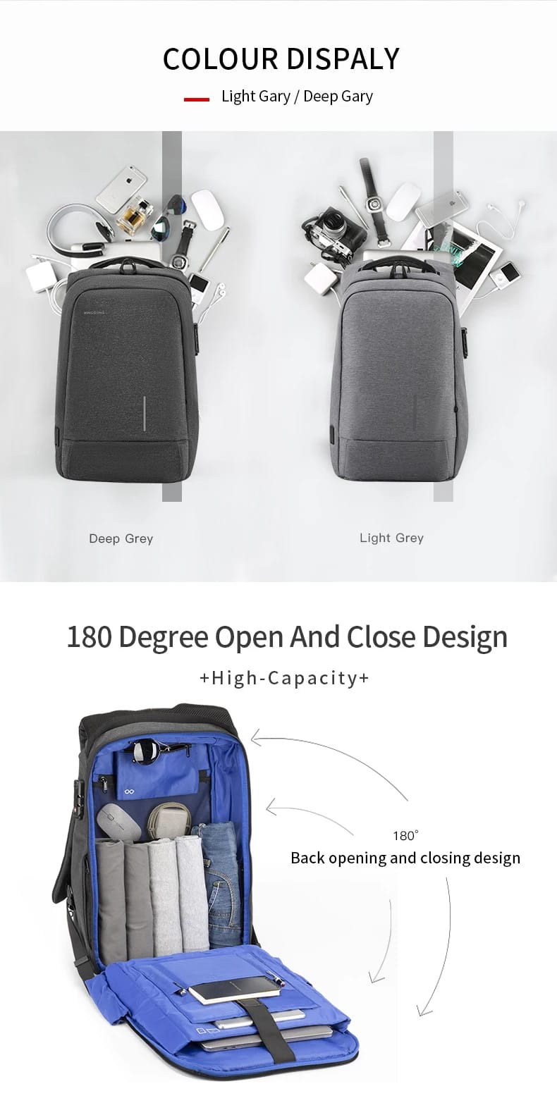 13.3/15.6/17.3 Inch Waterproof Unisex Business Laptop Backpack With Password Lock