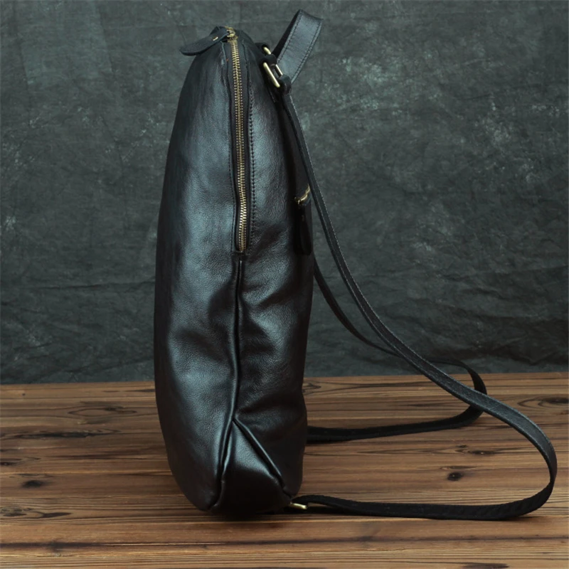 Men'S 18-Inch Minimalist Vintage Cowhide Leather Backpack (Fits 15.6 Inch Laptop)