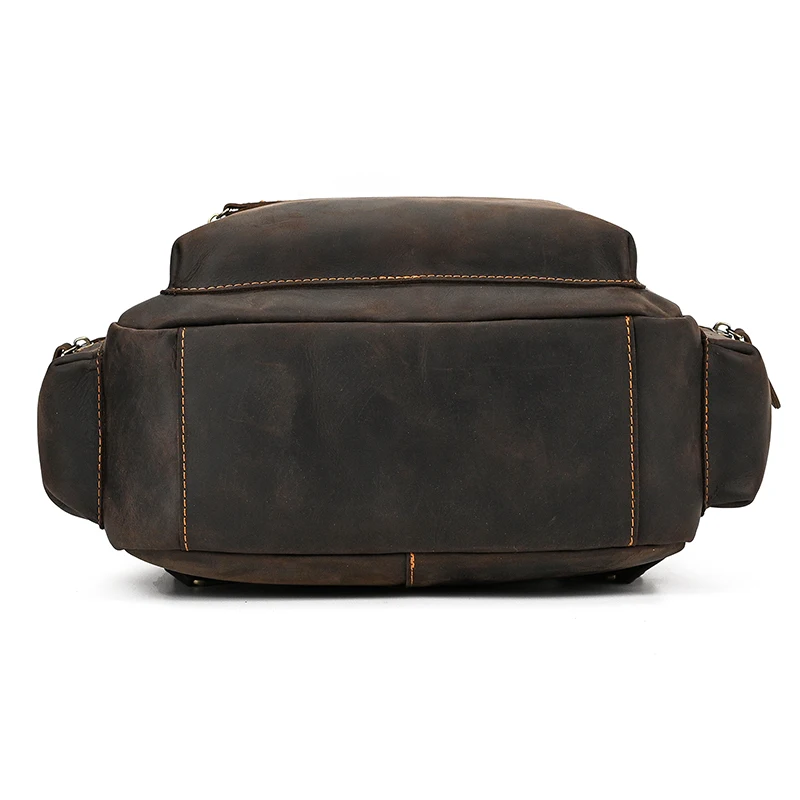 Unisex 15.7 Inch Handmade Vintage Leather Backpack - Travel &Amp; School (Laptop Friendly)