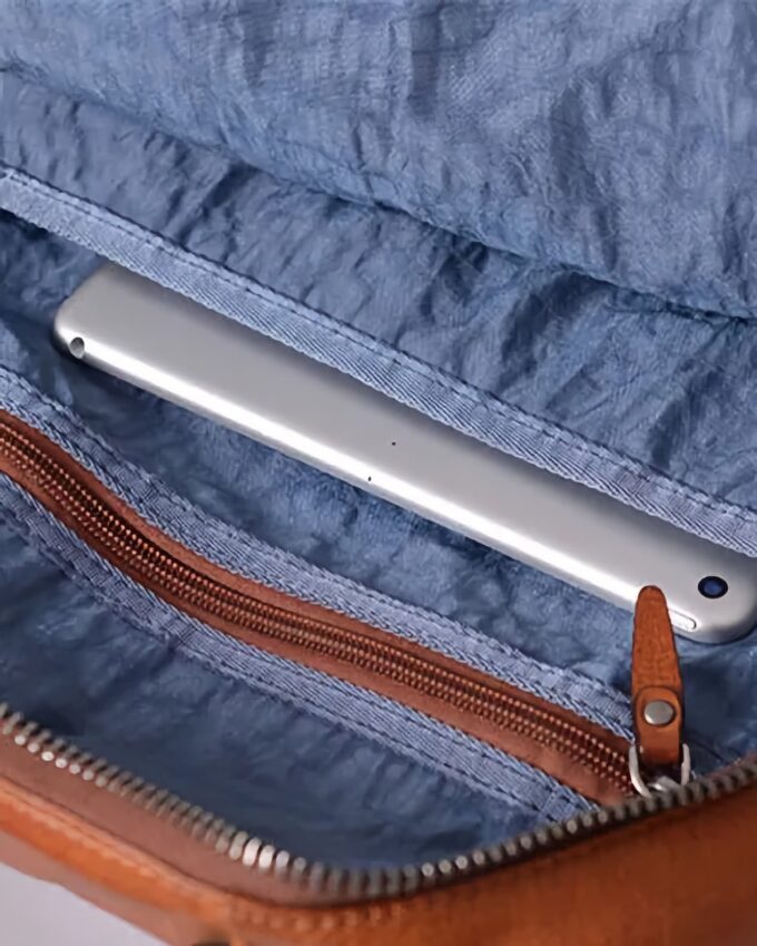 Spacious &Amp; Stylish | 15.7 Inch Unisex Leather Laptop Backpack